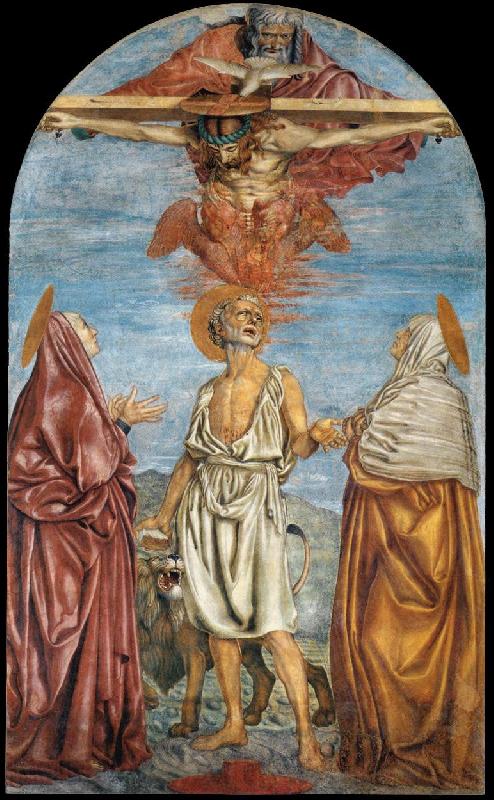 Andrea del Castagno The Holy Trinity, St Jerome and Two Saints Spain oil painting art